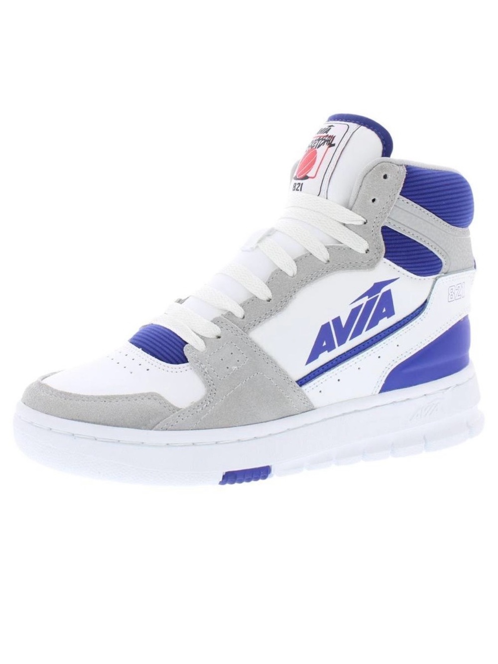 Avia White, Purple and Gray Kids High-Top Sneakers unisex Size 6.5